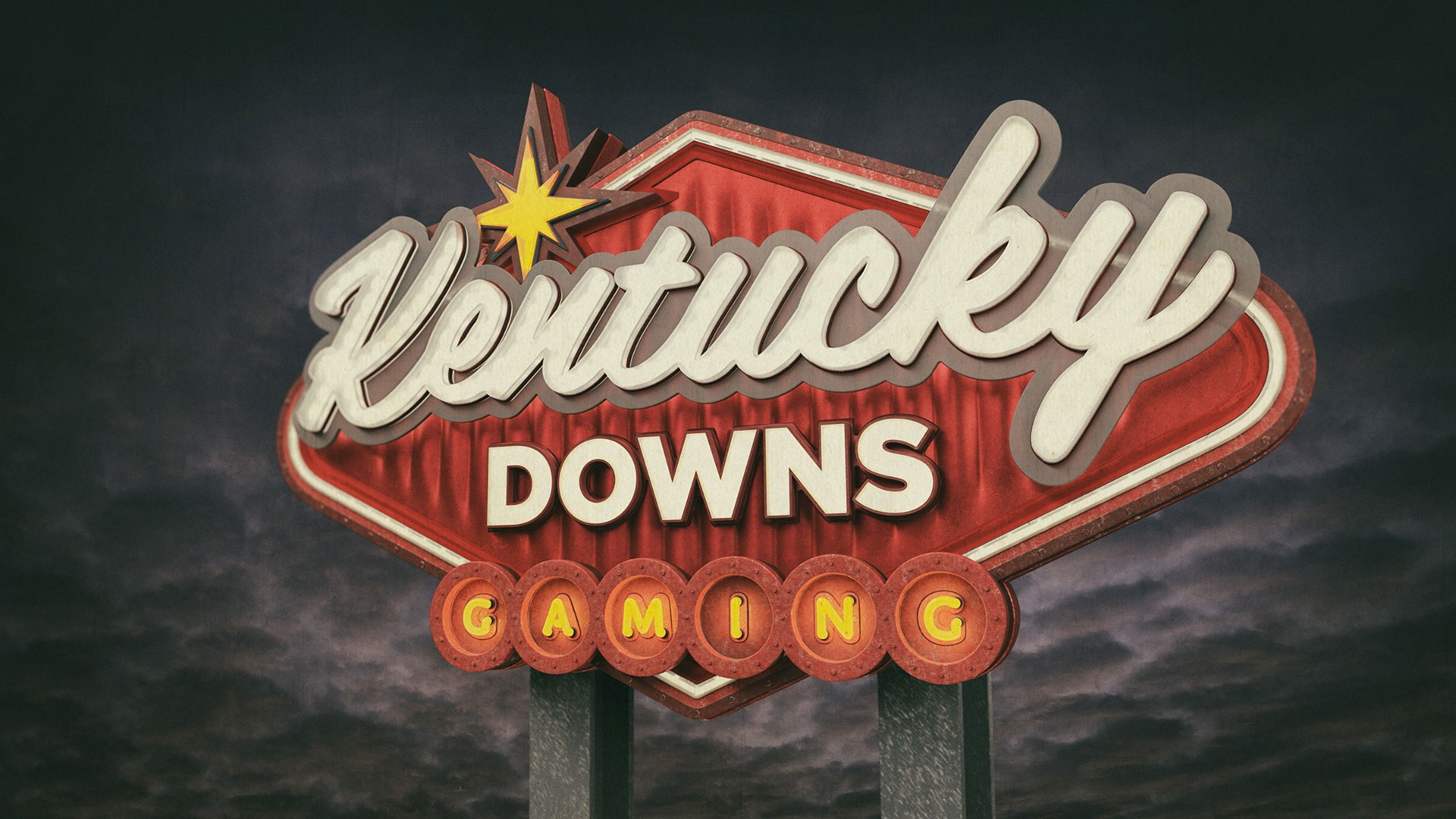 Kentucky Downs sign design.